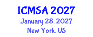 International Conference on Marine Science and Aquaculture (ICMSA) January 28, 2027 - New York, United States International Conference on Marine Science and Aquaculture (ICMSA) January 28, 2027 - New York, United States