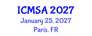 International Conference on Marine Science and Aquaculture (ICMSA) January 25, 2027 - Paris, France International Conference on Marine Science and Aquaculture (ICMSA) January 25, 2027 - Paris, France