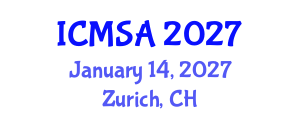 International Conference on Marine Science and Aquaculture (ICMSA) January 14, 2027 - Zurich, Switzerland International Conference on Marine Science and Aquaculture (ICMSA) January 14, 2027 - Zurich, Switzerland