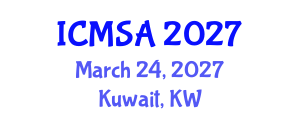 International Conference on Marine Science and Aquaculture (ICMSA) March 24, 2027 - Kuwait, Kuwait International Conference on Marine Science and Aquaculture (ICMSA) March 24, 2027 - Kuwait, Kuwait