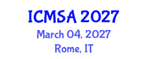 International Conference on Marine Science and Aquaculture (ICMSA) March 04, 2027 - Rome, Italy International Conference on Marine Science and Aquaculture (ICMSA) March 04, 2027 - Rome, Italy