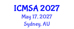International Conference on Marine Science and Aquaculture (ICMSA) May 17, 2027 - Sydney, Australia International Conference on Marine Science and Aquaculture (ICMSA) May 17, 2027 - Sydney, Australia