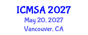 International Conference on Marine Science and Aquaculture (ICMSA) May 20, 2027 - Vancouver, Canada International Conference on Marine Science and Aquaculture (ICMSA) May 20, 2027 - Vancouver, Canada