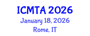 International Conference on Marine Technology and Applications (ICMTA) January 18, 2026 - Rome, Italy
