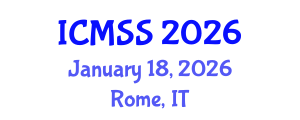 International Conference on Maritime Safety and Security (ICMSS) January 18, 2026 - Rome, Italy