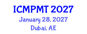 International Conference on Marketing, Product Management and Technology (ICMPMT) January 28, 2027 - Dubai, United Arab Emirates