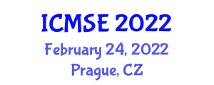 International Conference on Material Science and Engineering (ICMSE) February 24, 2022 - Prague, Czechia