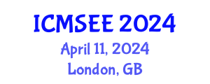 International Conference on Material Science and Environmental Engineering (ICMSEE) April 11, 2024 - London, United Kingdom