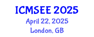 International Conference on Material Science and Environmental Engineering (ICMSEE) April 22, 2025 - London, United Kingdom