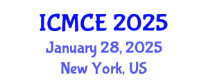 International Conference on Materials and Chemical Engineering (ICMCE) January 28, 2025 - New York, United States