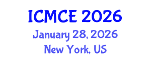 International Conference on Materials and Chemical Engineering (ICMCE) January 28, 2026 - New York, United States