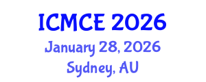International Conference on Materials and Chemical Engineering (ICMCE) January 28, 2026 - Sydney, Australia