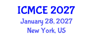 International Conference on Materials and Chemical Engineering (ICMCE) January 28, 2027 - New York, United States