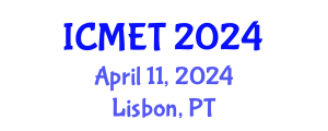 International Conference on Materials and Engineering Technology (ICMET) April 11, 2024 - Lisbon, Portugal