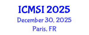 International Conference on Materials and Structural Integrity (ICMSI) December 30, 2025 - Paris, France
