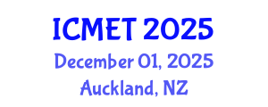 International Conference on Materials Engineering and Technology (ICMET) December 01, 2025 - Auckland, New Zealand