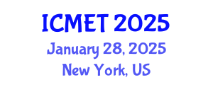International Conference on Materials Engineering and Technology (ICMET) January 28, 2025 - New York, United States