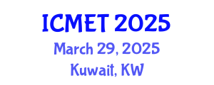 International Conference on Materials Engineering and Technology (ICMET) March 29, 2025 - Kuwait, Kuwait