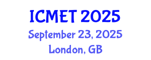 International Conference on Materials Engineering and Technology (ICMET) September 23, 2025 - London, United Kingdom
