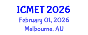 International Conference on Materials Engineering and Technology (ICMET) February 01, 2026 - Melbourne, Australia
