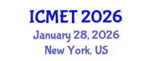 International Conference on Materials Engineering and Technology (ICMET) January 28, 2026 - New York, United States
