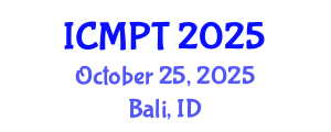 International Conference on Materials Processing Technology (ICMPT) October 25, 2025 - Bali, Indonesia