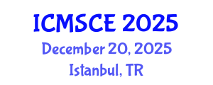 International Conference on Materials Science and Composite Engineering (ICMSCE) December 20, 2025 - Istanbul, Turkey