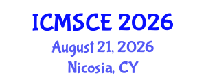 International Conference on Materials Science and Composite Engineering (ICMSCE) August 21, 2026 - Nicosia, Cyprus International Conference on Materials Science and Composite Engineering (ICMSCE) August 21, 2026 - Nicosia, Cyprus