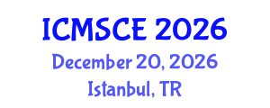 International Conference on Materials Science and Composite Engineering (ICMSCE) December 20, 2026 - Istanbul, Turkey International Conference on Materials Science and Composite Engineering (ICMSCE) December 20, 2026 - Istanbul, Turkey