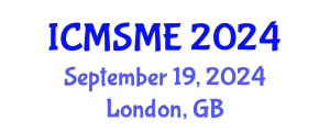 International Conference on Materials Science and Mechanical Engineering (ICMSME) September 19, 2024 - London, United Kingdom