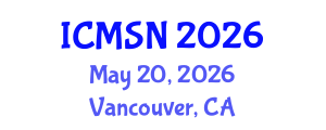 International Conference on Materials Science and Nanoscience (ICMSN) May 20, 2026 - Vancouver, Canada