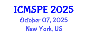 International Conference on Materials Science and Polymer Engineering (ICMSPE) October 07, 2025 - New York, United States