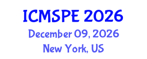 International Conference on Materials Science and Polymer Engineering (ICMSPE) December 09, 2026 - New York, United States