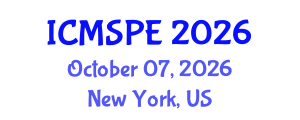 International Conference on Materials Science and Polymer Engineering (ICMSPE) October 07, 2026 - New York, United States