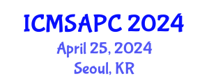 International Conference on Materials Science, Applied Physics and Chemistry (ICMSAPC) April 25, 2024 - Seoul, Republic of Korea