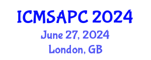 International Conference on Materials Science, Applied Physics and Chemistry (ICMSAPC) June 27, 2024 - London, United Kingdom