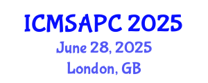 International Conference on Materials Science, Applied Physics and Chemistry (ICMSAPC) June 28, 2025 - London, United Kingdom