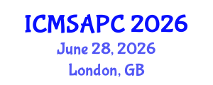 International Conference on Materials Science, Applied Physics and Chemistry (ICMSAPC) June 28, 2026 - London, United Kingdom