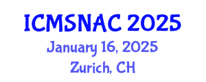 International Conference on Materials Science, Nanoscience and Applied Chemistry (ICMSNAC) January 16, 2025 - Zurich, Switzerland