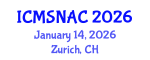 International Conference on Materials Science, Nanoscience and Applied Chemistry (ICMSNAC) January 14, 2026 - Zurich, Switzerland