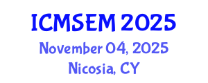 International Conference on Materials Sciences and Energy Materials (ICMSEM) November 04, 2025 - Nicosia, Cyprus