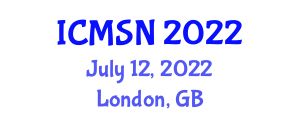 International Conference on Materials Sciences and Nanomaterials (ICMSN) July 12, 2022 - London, United Kingdom