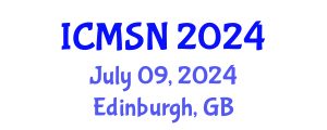 International Conference on Materials Sciences and Nanomaterials (ICMSN) July 09, 2024 - Edinburgh, United Kingdom