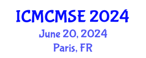 International Conference on Mathematical and Computational Methods in Science and Engineering (ICMCMSE) June 20, 2024 - Paris, France