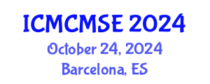 International Conference on Mathematical and Computational Methods in Science and Engineering (ICMCMSE) October 24, 2024 - Barcelona, Spain