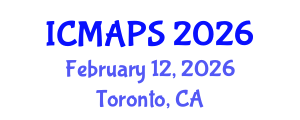 International Conference on Mathematical and Physical Sciences (ICMAPS) February 12, 2026 - Toronto, Canada International Conference on Mathematical and Physical Sciences (ICMAPS) February 12, 2026 - Toronto, Canada