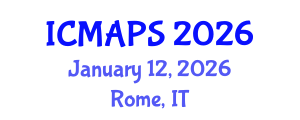 International Conference on Mathematical and Physical Sciences (ICMAPS) January 12, 2026 - Rome, Italy International Conference on Mathematical and Physical Sciences (ICMAPS) January 12, 2026 - Rome, Italy