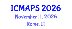 International Conference on Mathematical and Physical Sciences (ICMAPS) November 11, 2026 - Rome, Italy International Conference on Mathematical and Physical Sciences (ICMAPS) November 11, 2026 - Rome, Italy