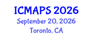 International Conference on Mathematical and Physical Sciences (ICMAPS) September 20, 2026 - Toronto, Canada International Conference on Mathematical and Physical Sciences (ICMAPS) September 20, 2026 - Toronto, Canada