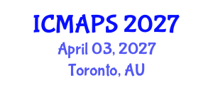International Conference on Mathematical and Physical Sciences (ICMAPS) April 03, 2027 - Toronto, Australia International Conference on Mathematical and Physical Sciences (ICMAPS) April 03, 2027 - Toronto, Australia